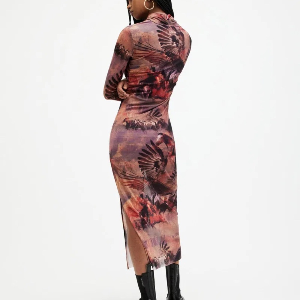 AllSaints Print Mesh Dress